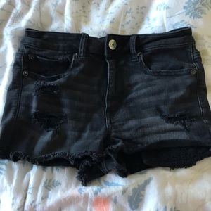 American Eagle black jean cutoff shorts
